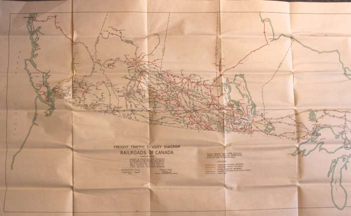 Railroads of Canada Freight Density Folded Map 1932