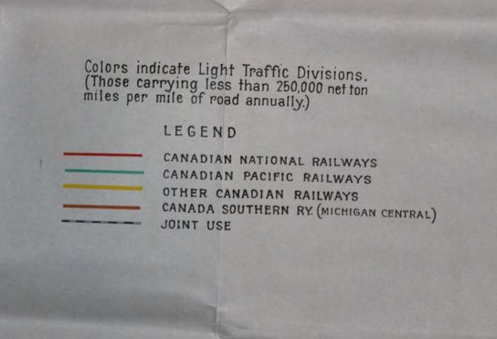 Railroads of Canada Freight Density Folded Map 1932