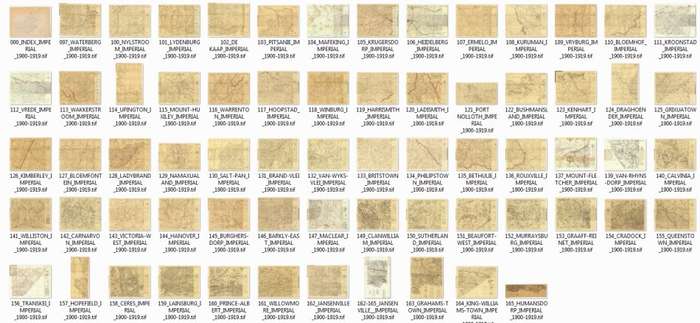 SA Imperial 1900 - 1919 Set of 66 Digital Maps 16GB USB Flash Drive