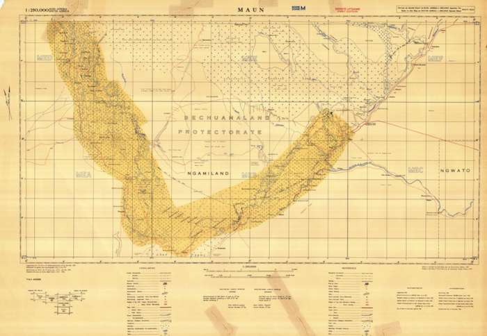 Caprivi Strip and Okavango Delta 1945 6 x Maps Digital Download