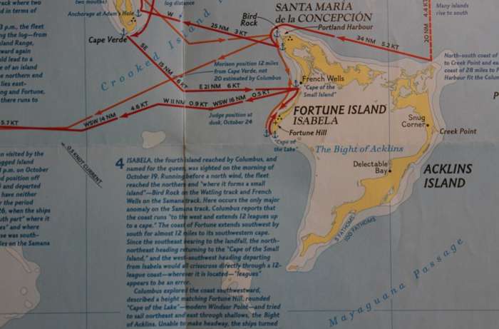 National Geographic Folded Map Where Did Colombus Discover America Nov 1986