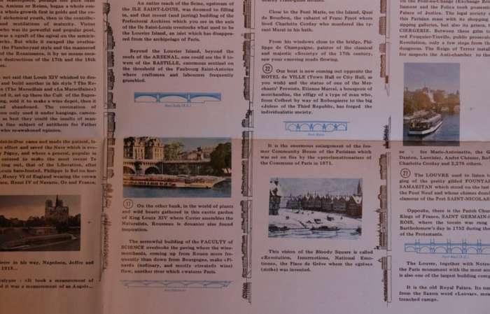 Vintage Bridges of the Seine River Paris Folded Brochure