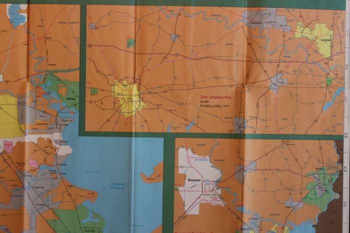 Vintage Official Texas Highway Department Texas State Highway Folded Map 1970