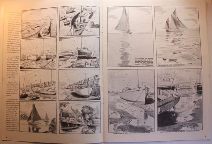 Set of 3 Seascapes, Boats and Landscape Painting Walter Foster Art Softcover Books