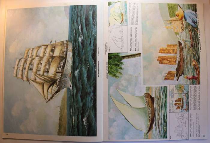 Set of 3 Seascapes, Boats and Landscape Painting Walter Foster Art Softcover Books