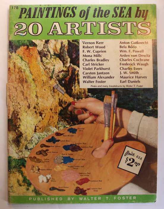 Set of 3 Seascapes, Boats and Landscape Painting Walter Foster Art Softcover Books