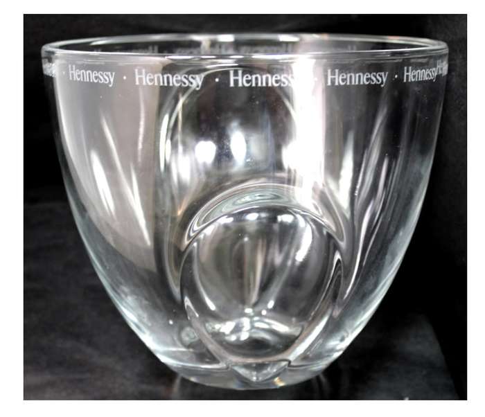 Hennessy Dimpled Glass Ice Bucket Cooler.