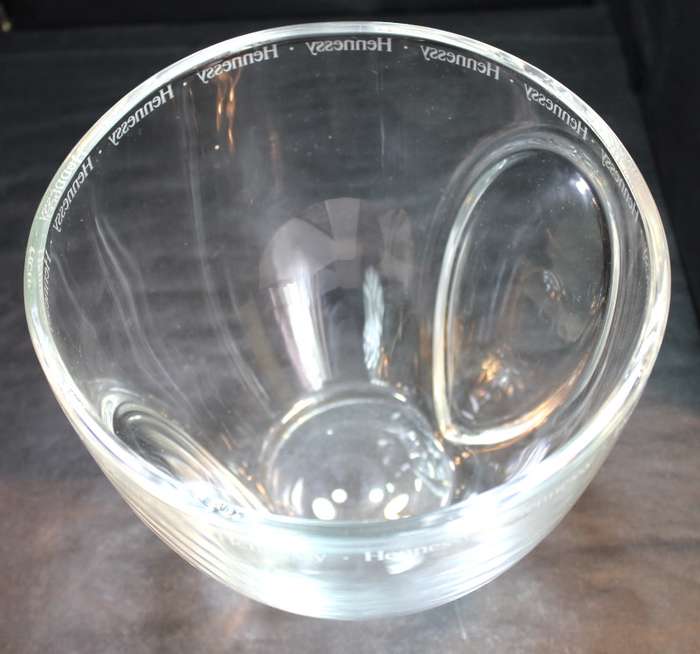 Hennessy Dimpled Glass Ice Bucket Cooler.