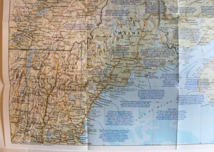 National Geographic Folded Map of Northern Approaches February 1985