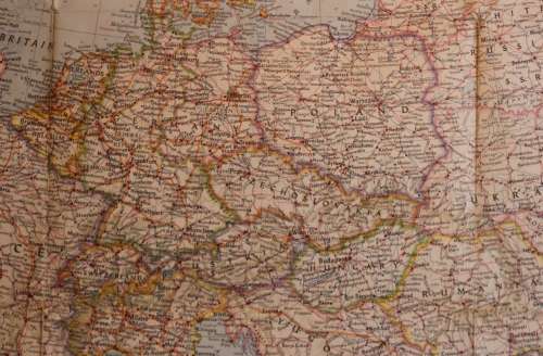 Vintage National Geographic Folded Map of Europe June 1969