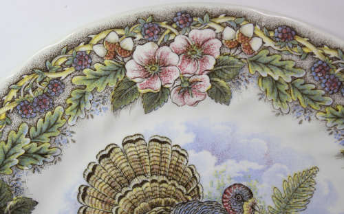 Vintage Decorative Wall Plate by Churchill - Wildlife Scenes Series `Meleagridiana` (Turkey)