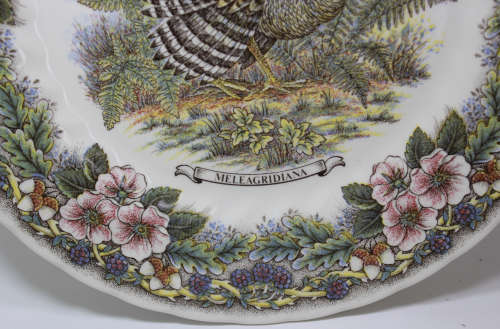 Vintage Decorative Wall Plate by Churchill - Wildlife Scenes Series `Meleagridiana` (Turkey)