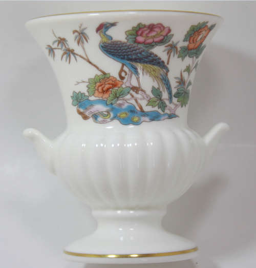 Wedgwood Bone China Miniature Kutani Crane Grecian Vase