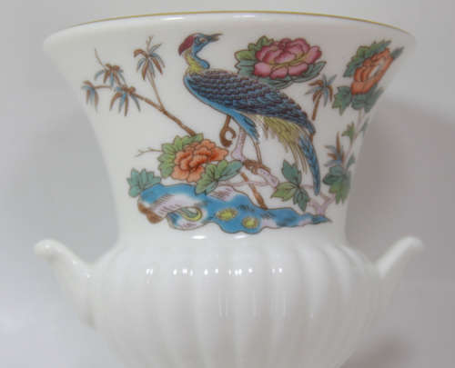 Wedgwood Bone China Miniature Kutani Crane Grecian Vase