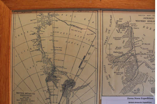 British Antarctic Terra Nova Expedition 1910-1913 Maps Of The Exploration Framed