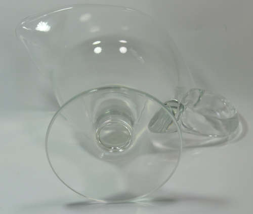2 Piece Set Footed Clear Glass Sauce Bowl and Ladle