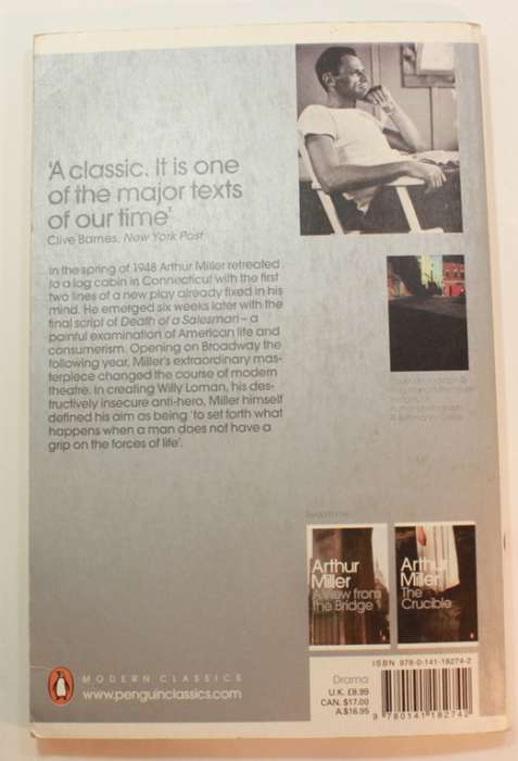 Death Of A Salesman by Arthur Miller Softcover Book