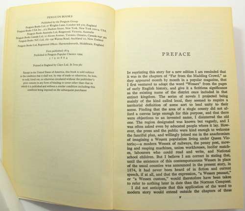 Far From The Madding Crowd by Thomas Hardy Penguin Classics Softcover Book