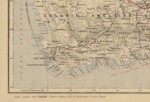 Transvaal and OFS and Southern Africa Physical and Mineral Map F Bianconi 1899 Digital Download