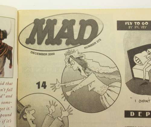 Vintage Mad Magazine # 375 - December 2000 Magazine