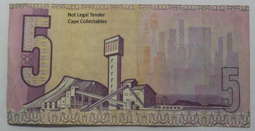 South Africa 5 Rand Bank Note Stals 1989 Circulated VF