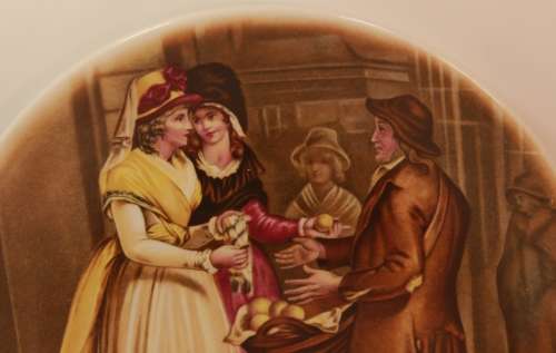 Fruit Vendor, a Royal Falcon Decorative Wall Plate by Weatherby.