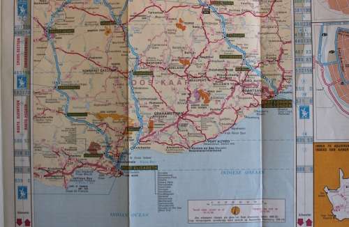 3 x Vintage Folded AA Maps CPT-Beaufort West-PE `97, PE-Upington `93, Kimberley-PE `96