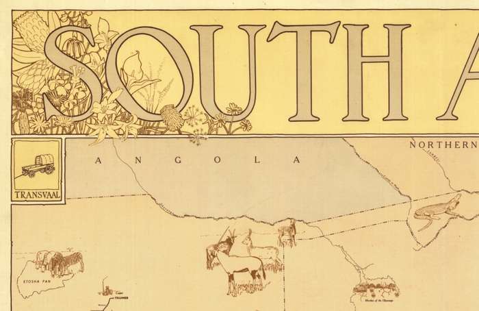 Vintage Railways Map of South Africa 1946 1 x Map Digital Download