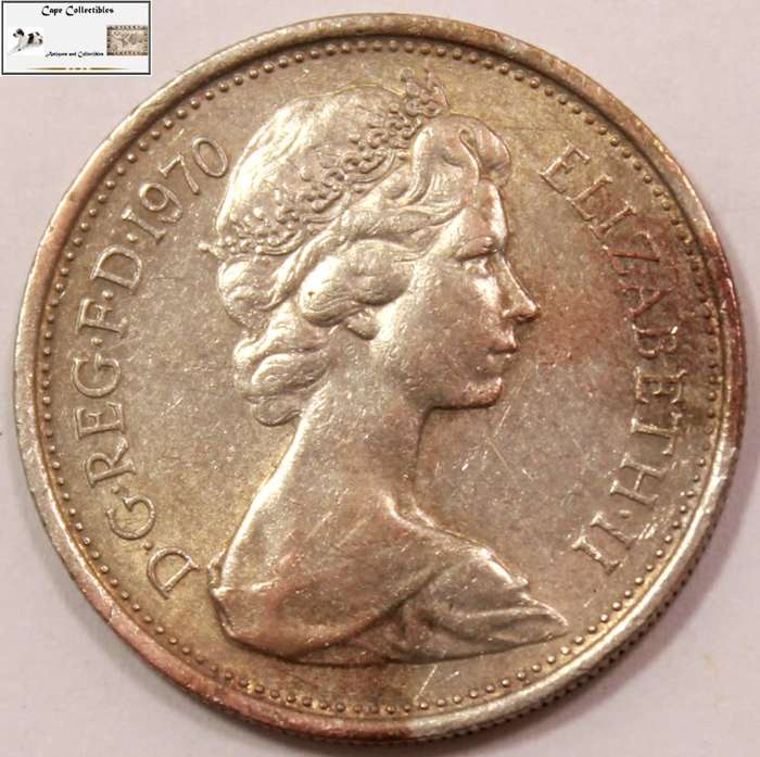 United Kingdom 5 New Pence 1970 Coin Circulated