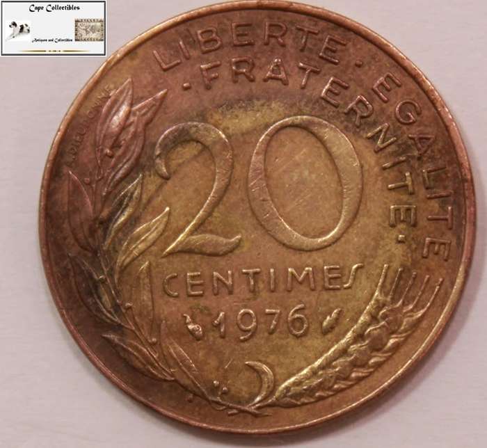 France 20 Centimes 1976 Coin Circulated