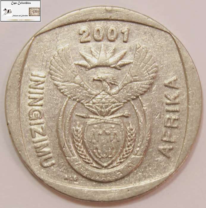 South Africa 5 Rand Coin 2001 Iningizimu Afrika Circulated