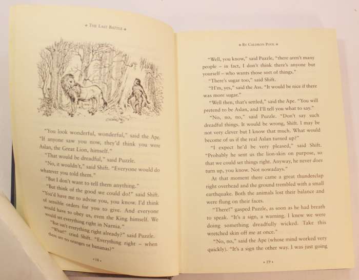 The Chronicles of Narnia `The Last Battle` by C.S. Lewis Hardcover Book