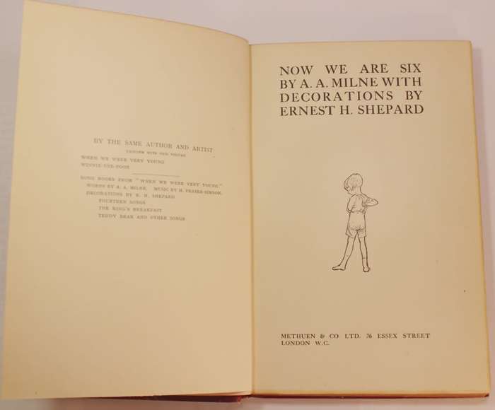 Now We Are Six by A.A. Milne Hardcover Book First Edition 1927 Methuen