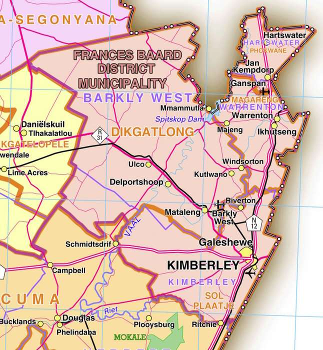 Northern Cape Provincial Map - Printed and Laminated