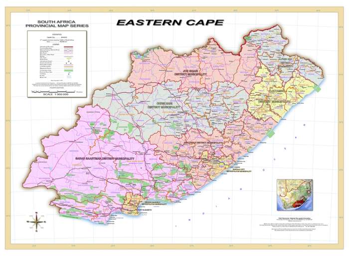 Eastern Cape Provincial Map - Printed Map