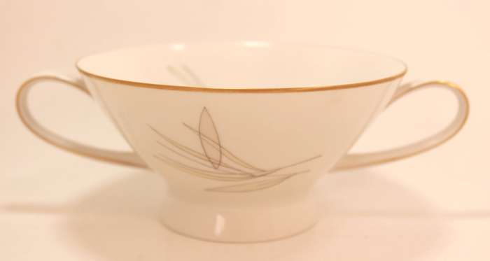 Pair of Rosenthal Double Handled Soup Bowls Lavender Pattern
