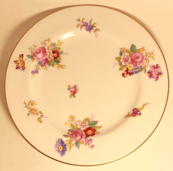 Spode Copeland`s Bone China Dresden Rose Y5741 Tea Cup, Saucer & Side Plate Trio