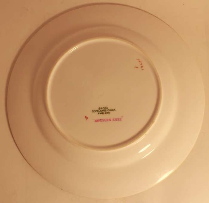 Spode Copeland`s Bone China Dresden Rose Y5741 Tea Cup, Saucer & Side Plate Trio