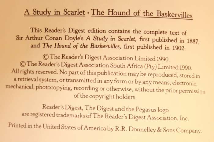 A Study In Scarlet & The Hound Of The Baskervilles by Sir Arthur Conan Doyle Hardcover Book