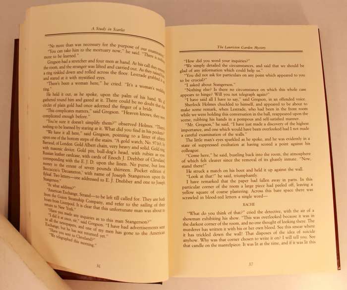 A Study In Scarlet & The Hound Of The Baskervilles by Sir Arthur Conan Doyle Hardcover Book