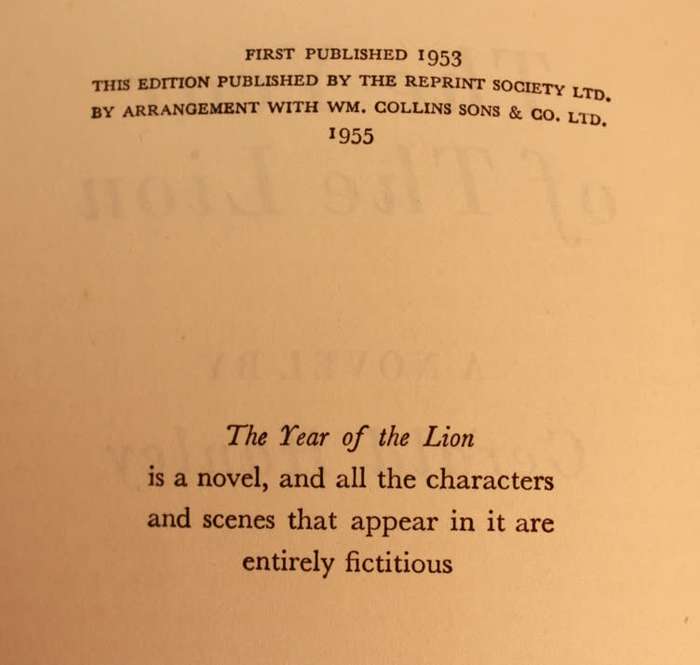 The Year Of The Lion by Gerald Hanley Hardcover Book