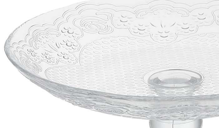 Pasabache Lacy 30cm Footed Round Glass Server