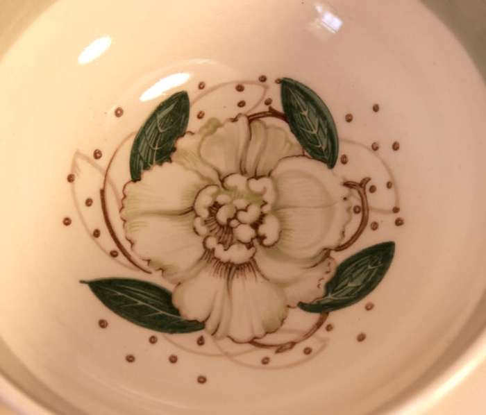 Pair Of Susie Cooper Gardenia E2405 Handled Soup Bowl and Underplate