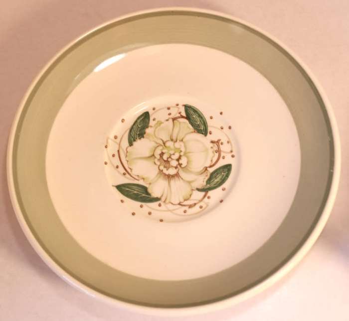 Pair Of Susie Cooper Gardenia E2405 Handled Soup Bowl and Underplate