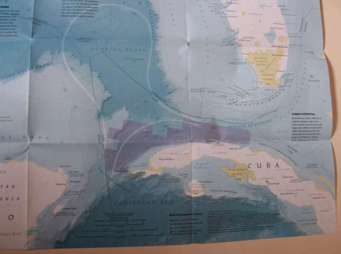 National Geographic Folded Map The Gulf Of Mexico A Geography Of Offshore Oil 2010