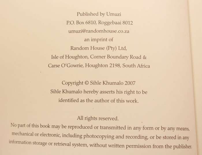 Dark Continent My Black Arse by Sihle Khumalo Softcover Book