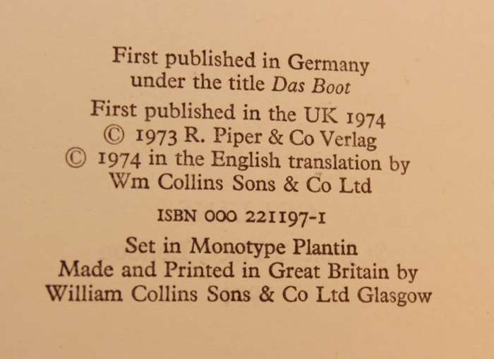 U-Boat by Lothar-Gunther Buchheim Hardcover Book