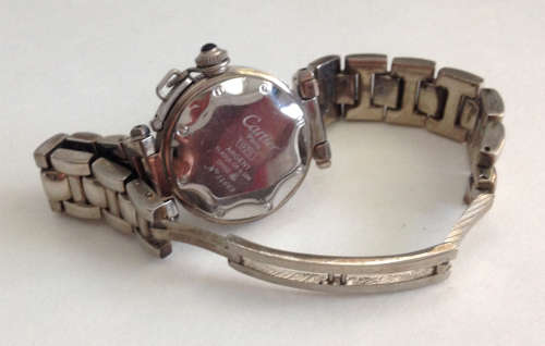 Vintage Designer Cartier Bille Pasha Argent .925 Silver Ladies Dress Watch As Found.