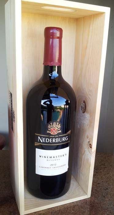NEDERBURG WINEMASTER'S RESERVE 2012 CABERNET SAUVIGNON - 3 LT BOTTLE IN WOODEN BOX