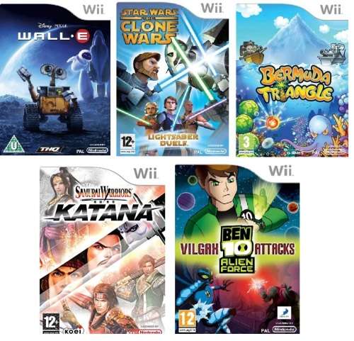 5x Nintendo Wii Games Bundle